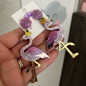 Flamingo Earrings 💜🦩